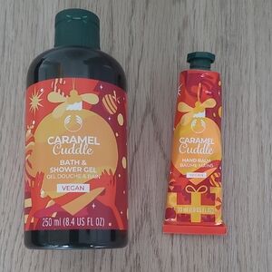 The Body Shop Caramel Cuddle Bath & Shower Gel and Hand Balm Set